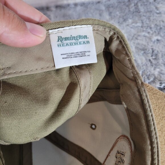 Signatures Remington Strapback OSFA Tan Hunting Cap Guns Ammo Hat Vintage - Picture 2 of 6